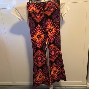 Bell bottom pants new colorful print flared trousers with tag size large 11/13
